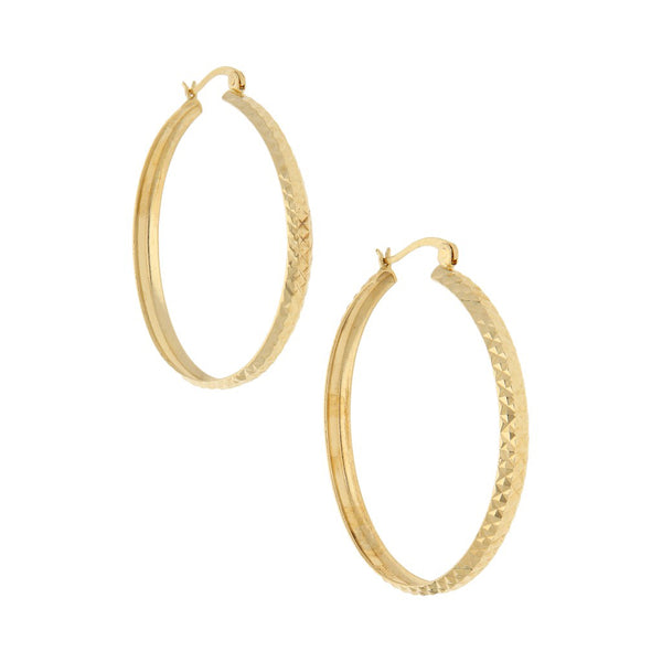Arracadas facetadas en oro amarillo 14 kilates.