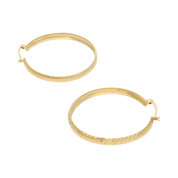 Arracadas facetadas en oro amarillo 14 kilates.