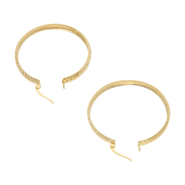 Arracadas facetadas en oro amarillo 14 kilates.