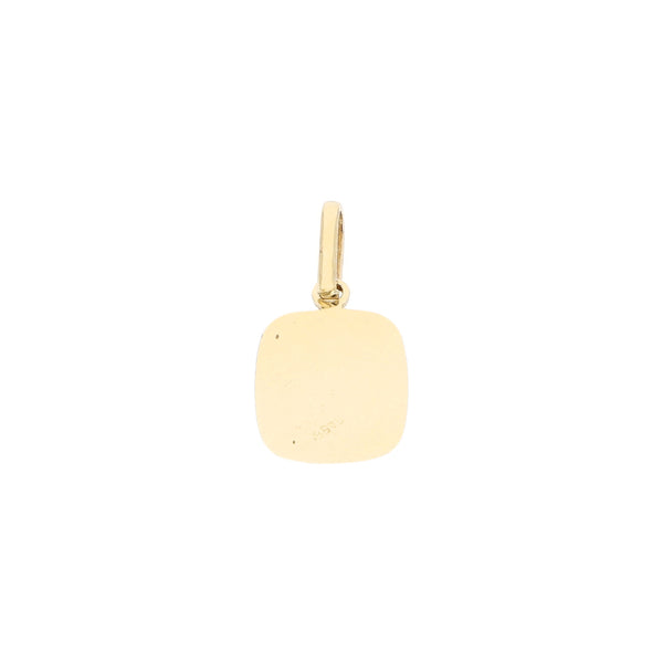Medalla diseño especial motivo espíritu santo en oro amarillo 14 kilates.