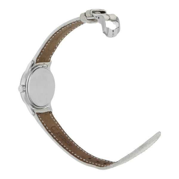 Reloj Tudor para dama caja en acero correa piel.