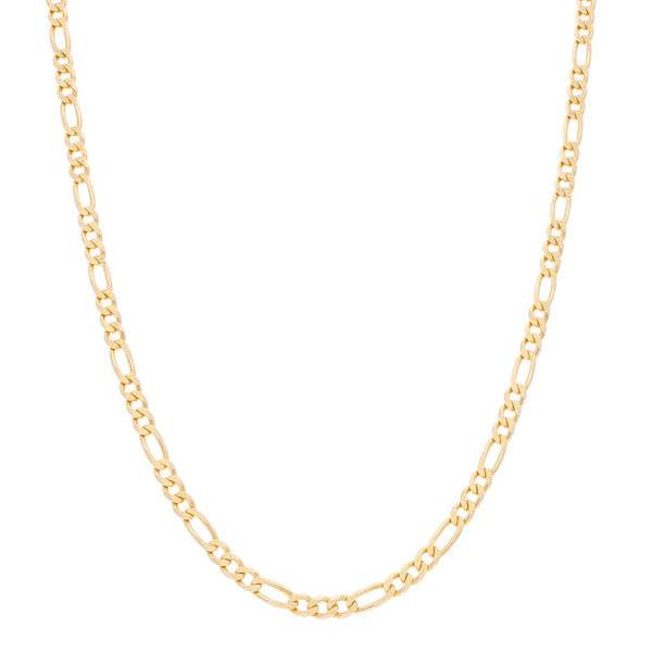 Collar de tres eslabones por uno en oro amarillo 14 kilates.