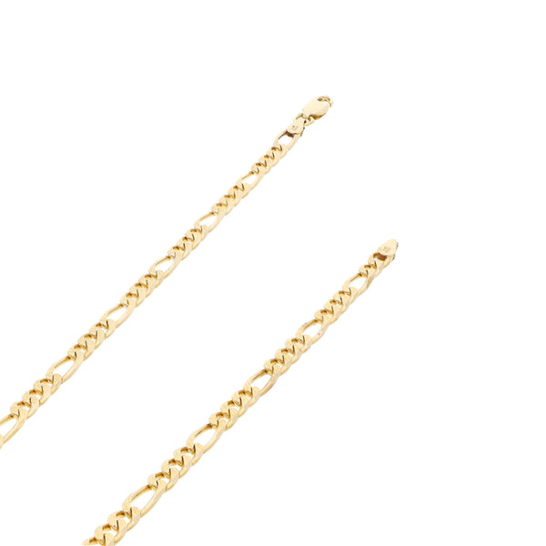 Collar de tres eslabones por uno en oro amarillo 14 kilates.