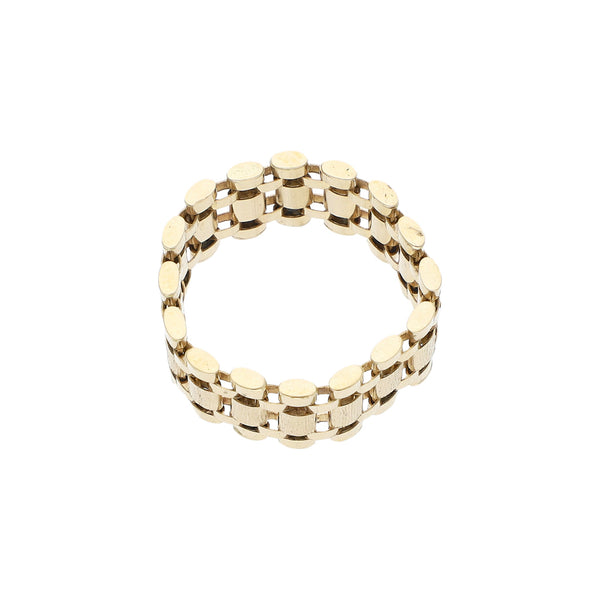Argolla articulada en oro amarillo 14 kilates.