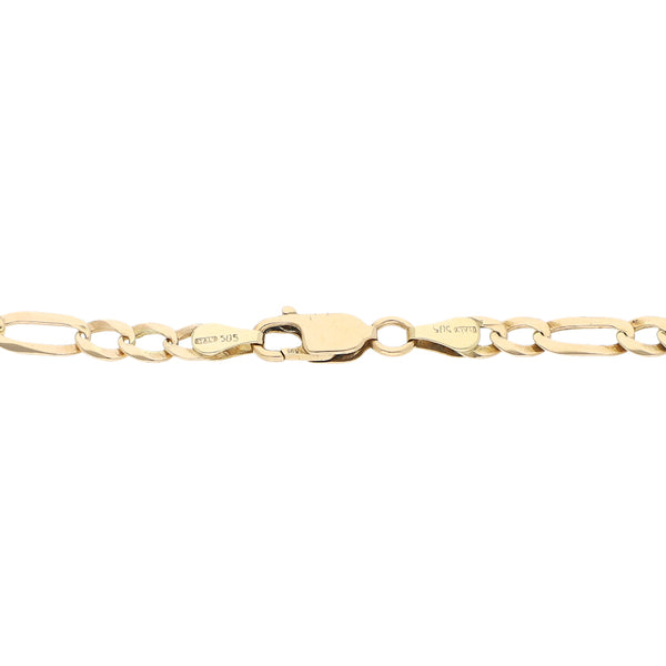 Pulsera de tres eslabones por uno en oro amarillo 14 kilates.
