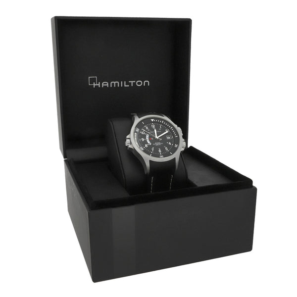 Reloj Hamilton para caballero modelo Khaki Navy GMT.
