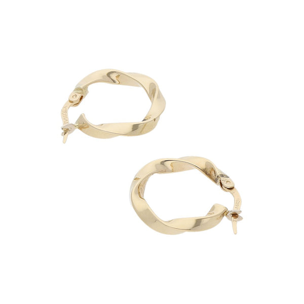 Arracadas torzal oro amarillo 14 kilates.