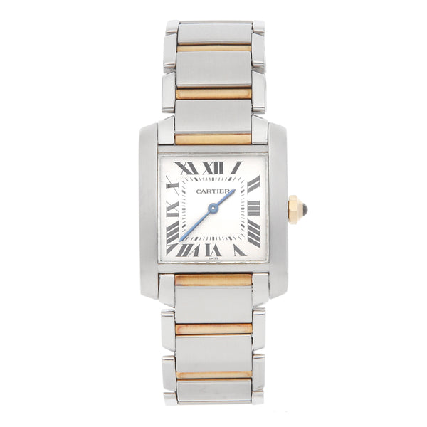 Reloj Cartier para dama/unisex modelo Tank Francaise vistas oro amarillo 18 kilates.