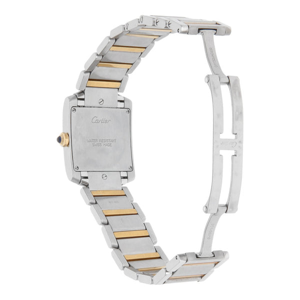 Reloj Cartier para dama/unisex modelo Tank Francaise vistas oro amarillo 18 kilates.