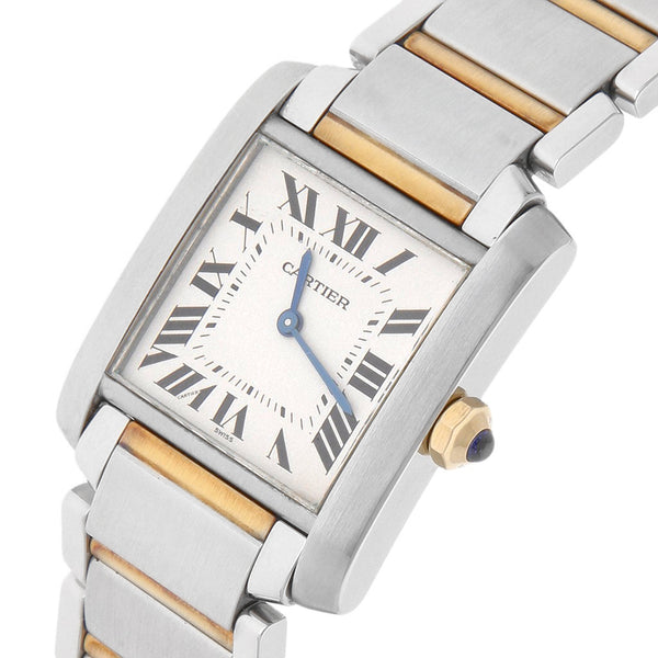Reloj Cartier para dama/unisex modelo Tank Francaise vistas oro amarillo 18 kilates.