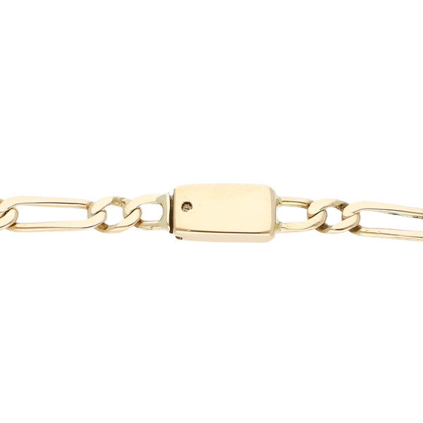 Esclava infantil eslabón combinado en oro amarillo 14 kilates.