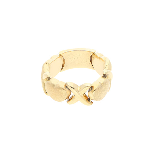 Argolla articulada en oro amarillo 14 kilates.