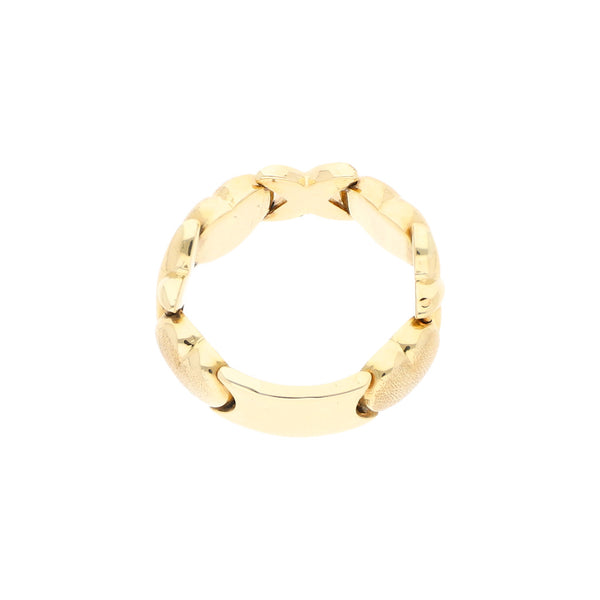 Argolla articulada en oro amarillo 14 kilates.