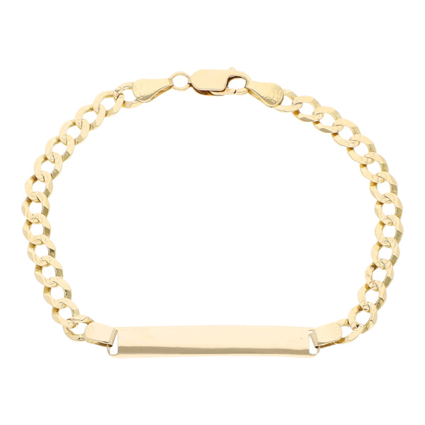 Esclava eslabón encontrado platinado en oro amarillo 14 kilates.