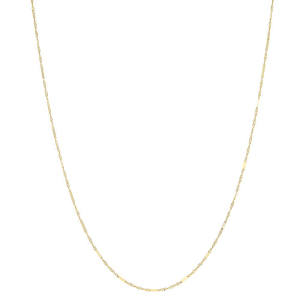 Collar eslabón combinado en oro amarillo 14 kilates.