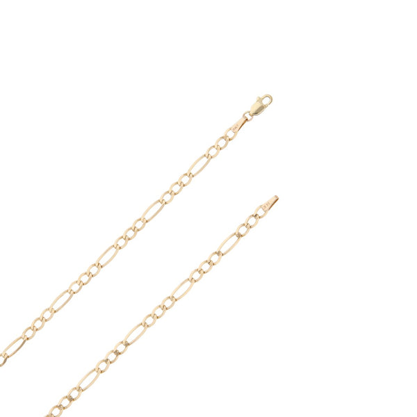 Collar de tres eslabones por uno y dije motivo esfera con circonias en oro amarillo 14 kilates.