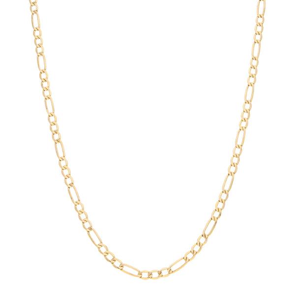 Collar de tres eslabones por uno en oro amarillo 14 kilates.