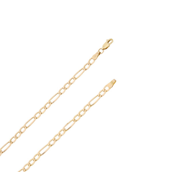 Collar de tres eslabones por uno en oro amarillo 14 kilates.