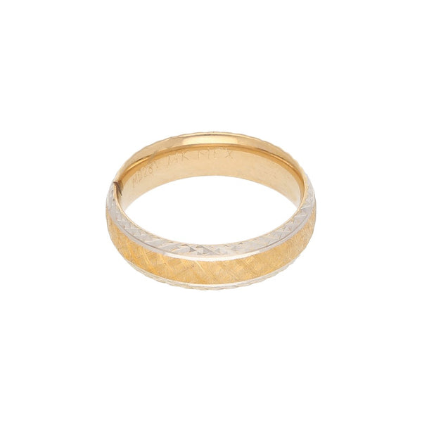 Argolla labrada en oro amarillo 14 kilates.
