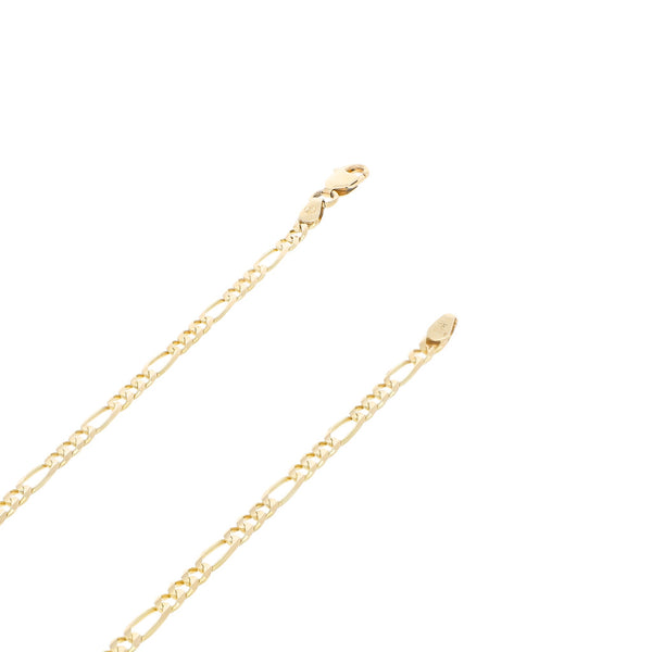 Collar de tres eslabones por uno en oro amarillo 14 kilates.