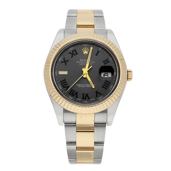 Reloj Rolex para caballero modelo Oyster Perpetual DateJust vistas oro amarillo 18 kilates.