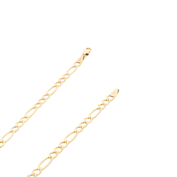 Collar de tres eslabones por uno en oro amarillo 14 kilates.