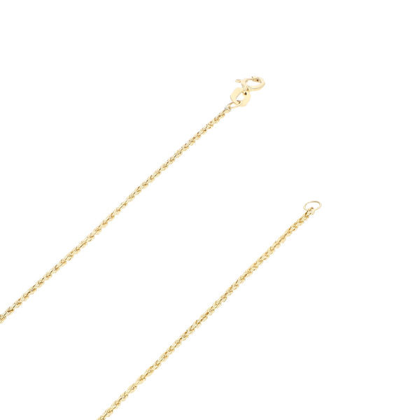 Collar eslabón torzal en oro amarillo 14 kilates.