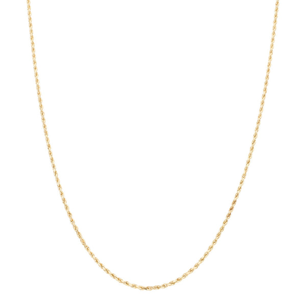 Collar eslabón torzal en oro amarillo 14 kilates.