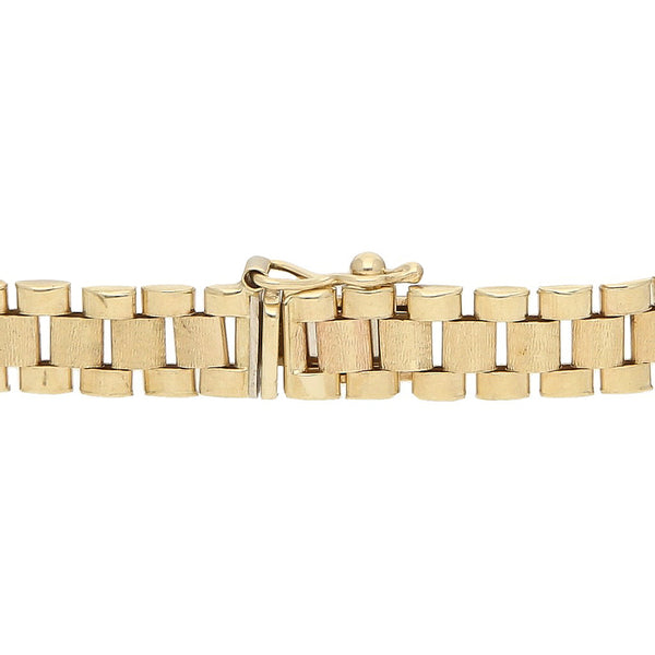 Pulsera eslabón articulado en oro amarillo 14 kilates.