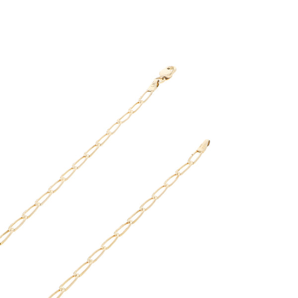 Collar eslabón encontrado en oro amarillo 14 kilates.
