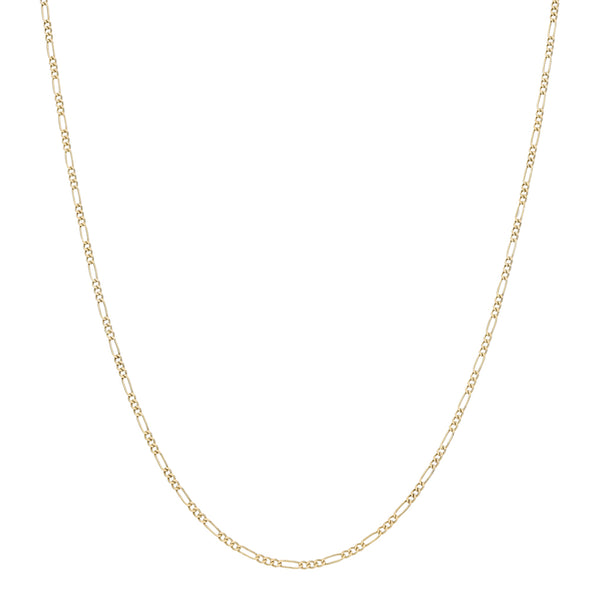 Collar de tres eslabones por uno en oro amarillo 14 kilates.