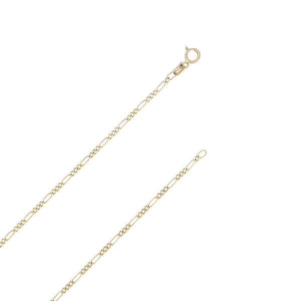 Collar de tres eslabones por uno en oro amarillo 14 kilates.