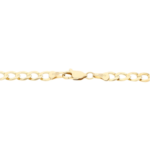 Pulsera eslabón barbado en oro amarillo 14 kilates.
