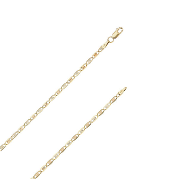 Collar eslabón nudo marino en oro tres tonos 14 kilates.