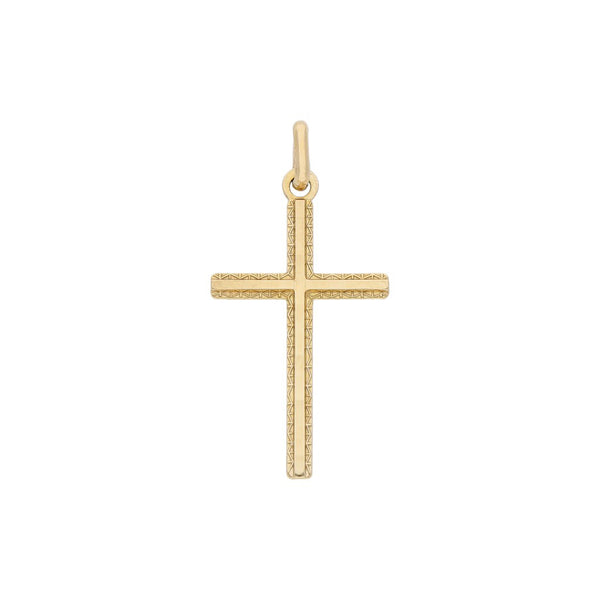 Cruz diseño especial en oro amarillo 14 kilates.