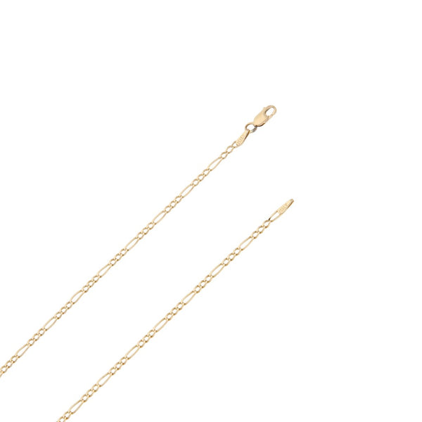 Collar de tres eslabones por uno y dije liso motivo corazón en oro amarillo 14 kilates.
