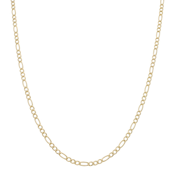 Collar de tres eslabones por uno en oro amarillo 14 kilates.