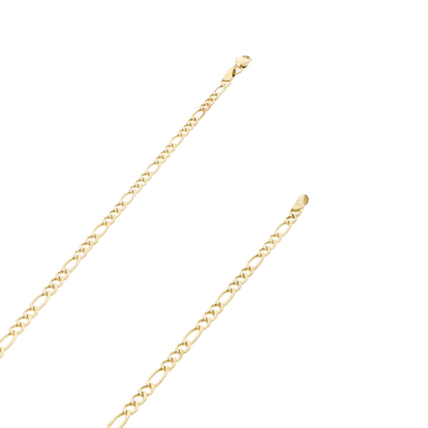 Collar de tres eslabones por uno en oro amarillo 14 kilates.