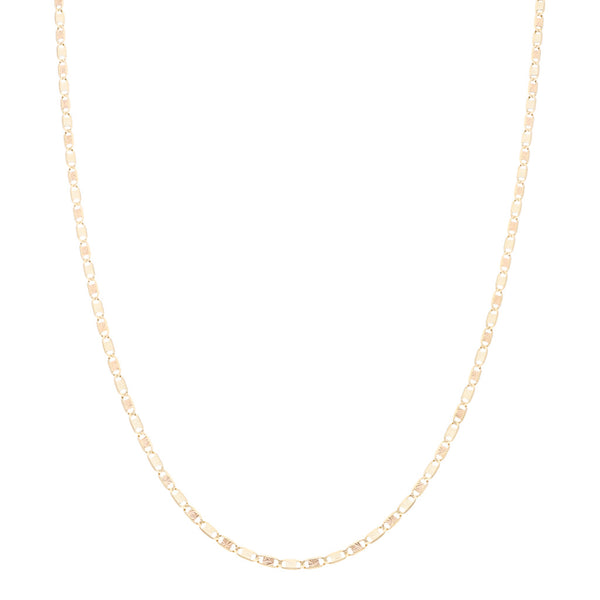 Collar eslabón nudo marino en oro tres tonos 14 kilates.