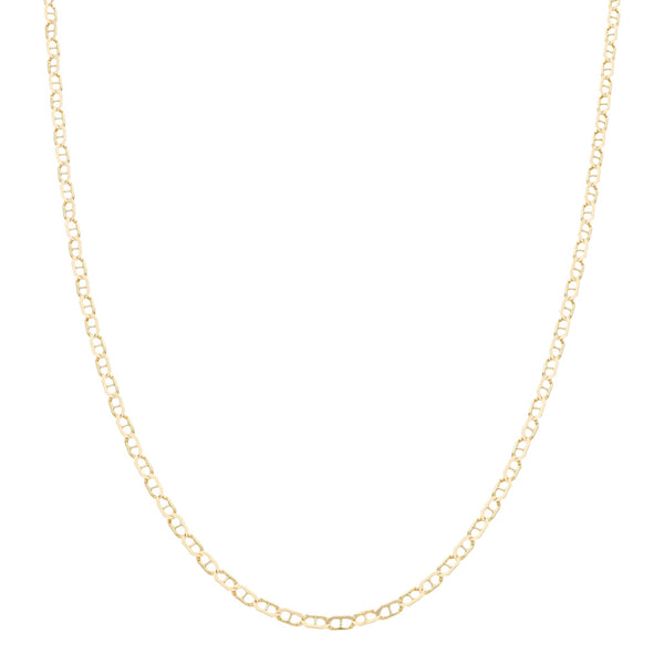 Collar eslabón nudo marino en oro amarillo 14 kilates.