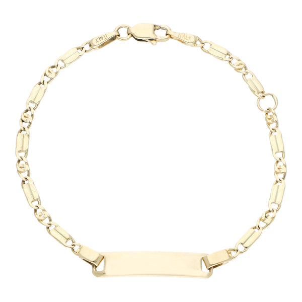 Esclava eslabón combinado en oro amarillo 14 kilates.