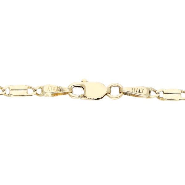 Esclava eslabón combinado en oro amarillo 14 kilates.