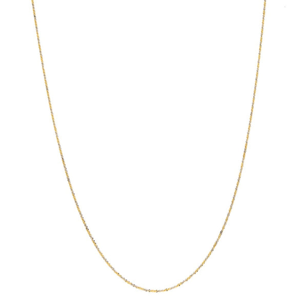 Collar eslabón laminado en oro dos tonos 14 kilates.