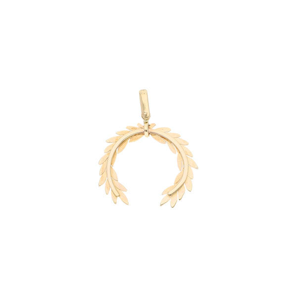Dije diseño especial motivo guirnalda en oro amarillo 14 kilates.