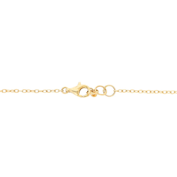 Pulsera eslabón cruzado con aplicación motivo cruz y sintético firma Tous en oro amarillo 18 kilates.