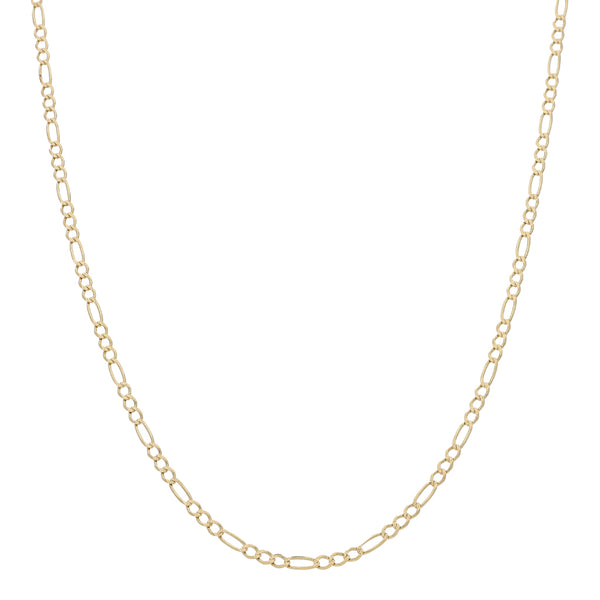 Collar de tres eslabones por uno en oro amarillo 14 kilates.