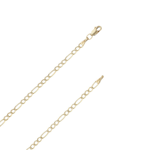 Collar de tres eslabones por uno en oro amarillo 14 kilates.