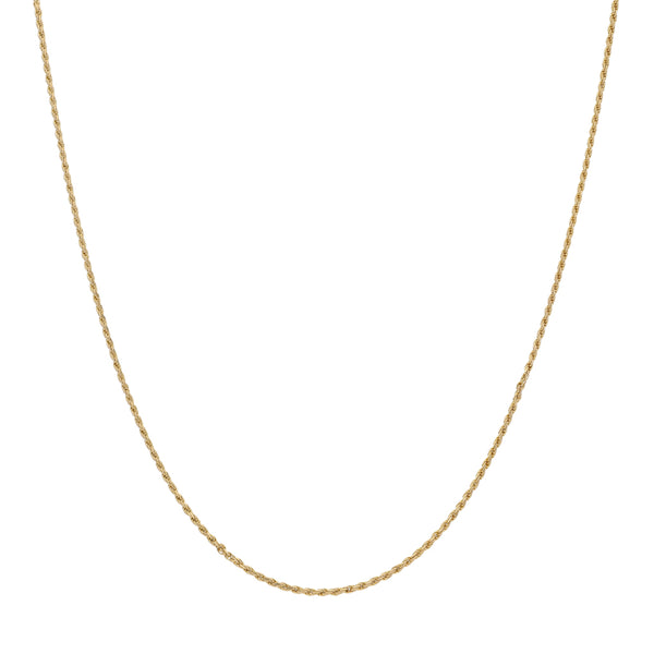 Collar eslabón torzal en oro amarillo 14 kilates.