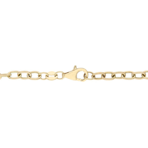 Pulsera eslabón cruzado con aplicaciones y circonias motivo mariposa en oro dos tonos.