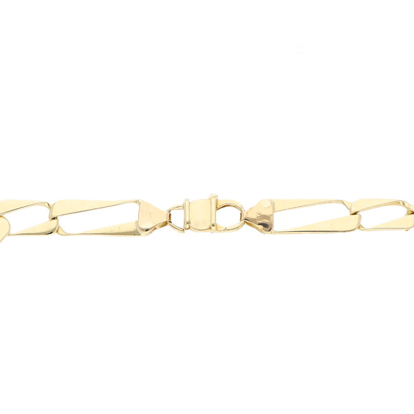 Pulsera eslabón uno por uno en oro amarillo 14 kialtes.
